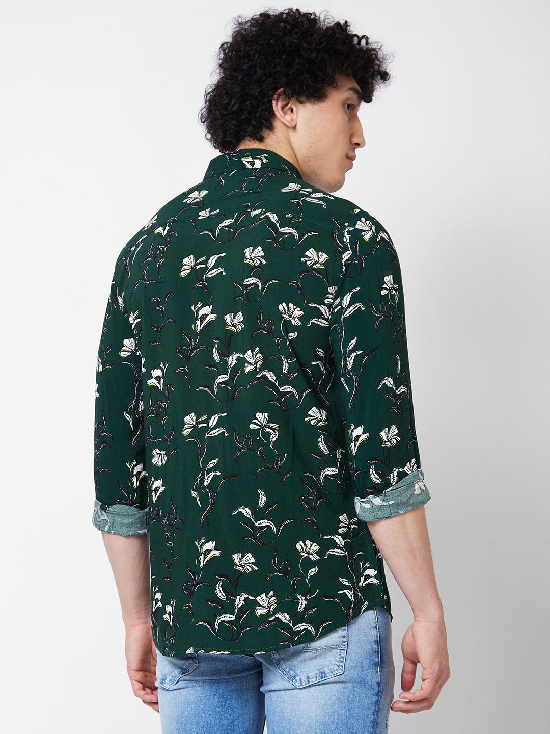 SPYKAR Floral Printed Cotton Casual Shirt