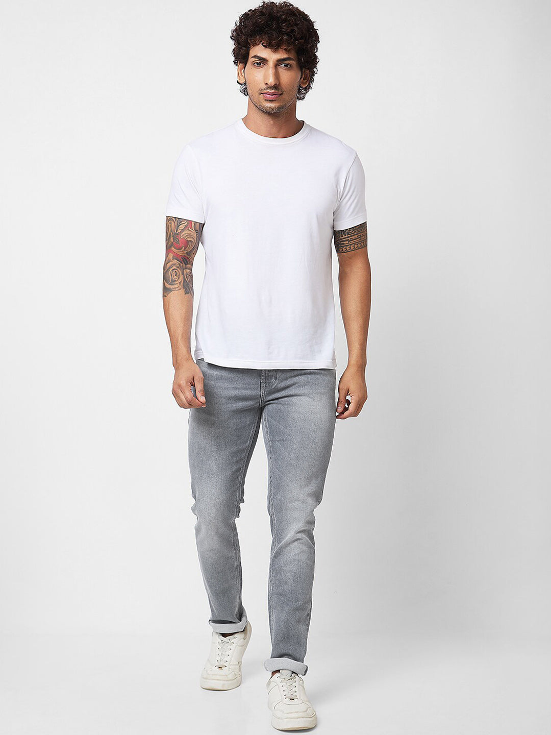 SPYKAR Men Skinny Fit Low-Rise Heavy Fade Cotton Jeans