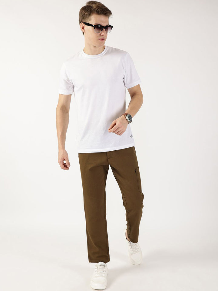 Thomas Scott Men Smart Regular Fit Mid-Rise Chinos