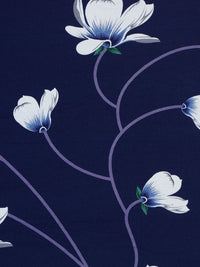 Cortina Navy Blue & White Printed 3-Seater Sofa Cover