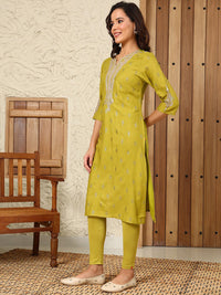 W Women Ethnic Motifs Embroidered Flared Sleeves Thread Work Kurta