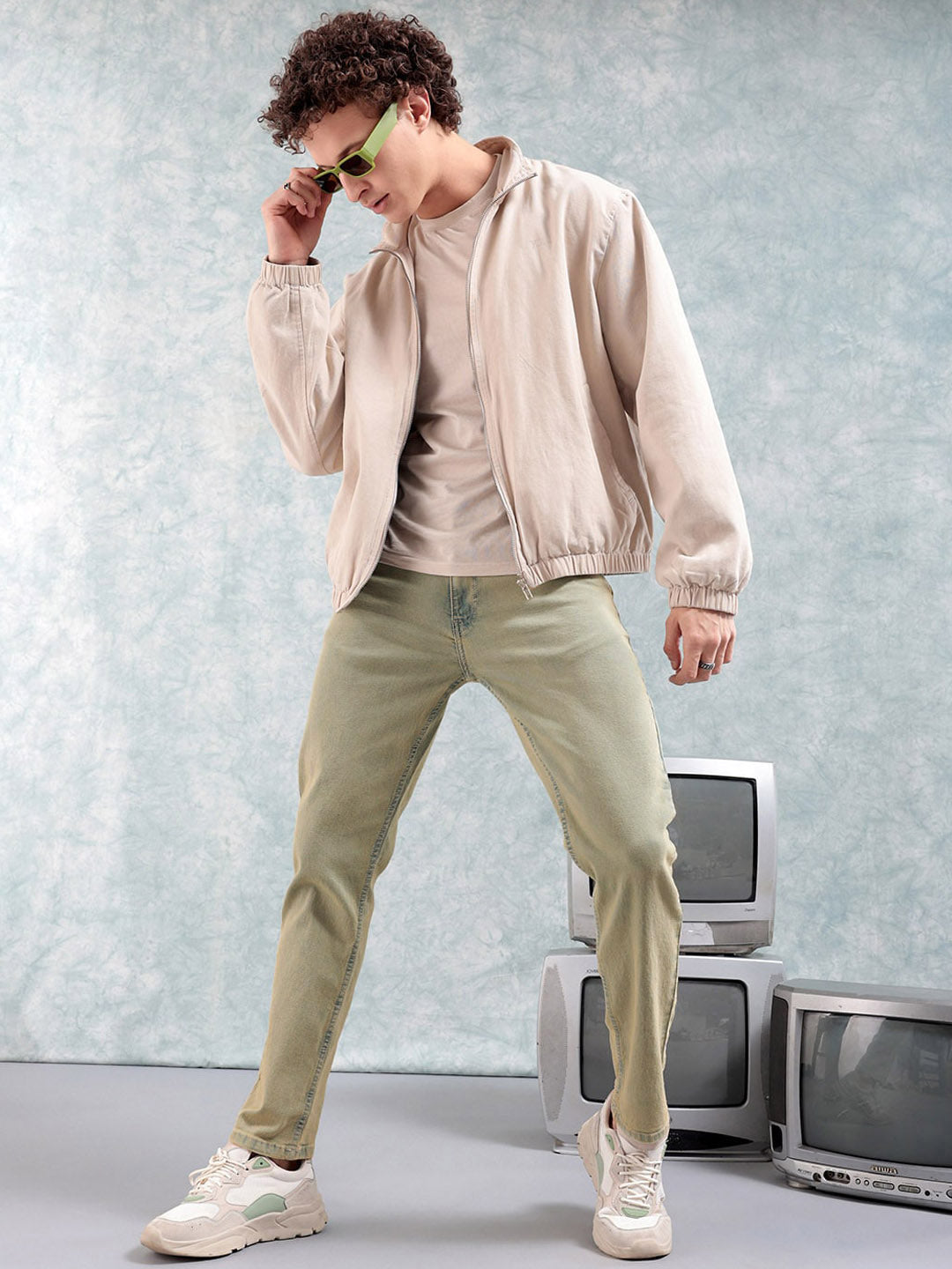 The Indian Garage Co Men Slim Fit Heavy Fade Jeans