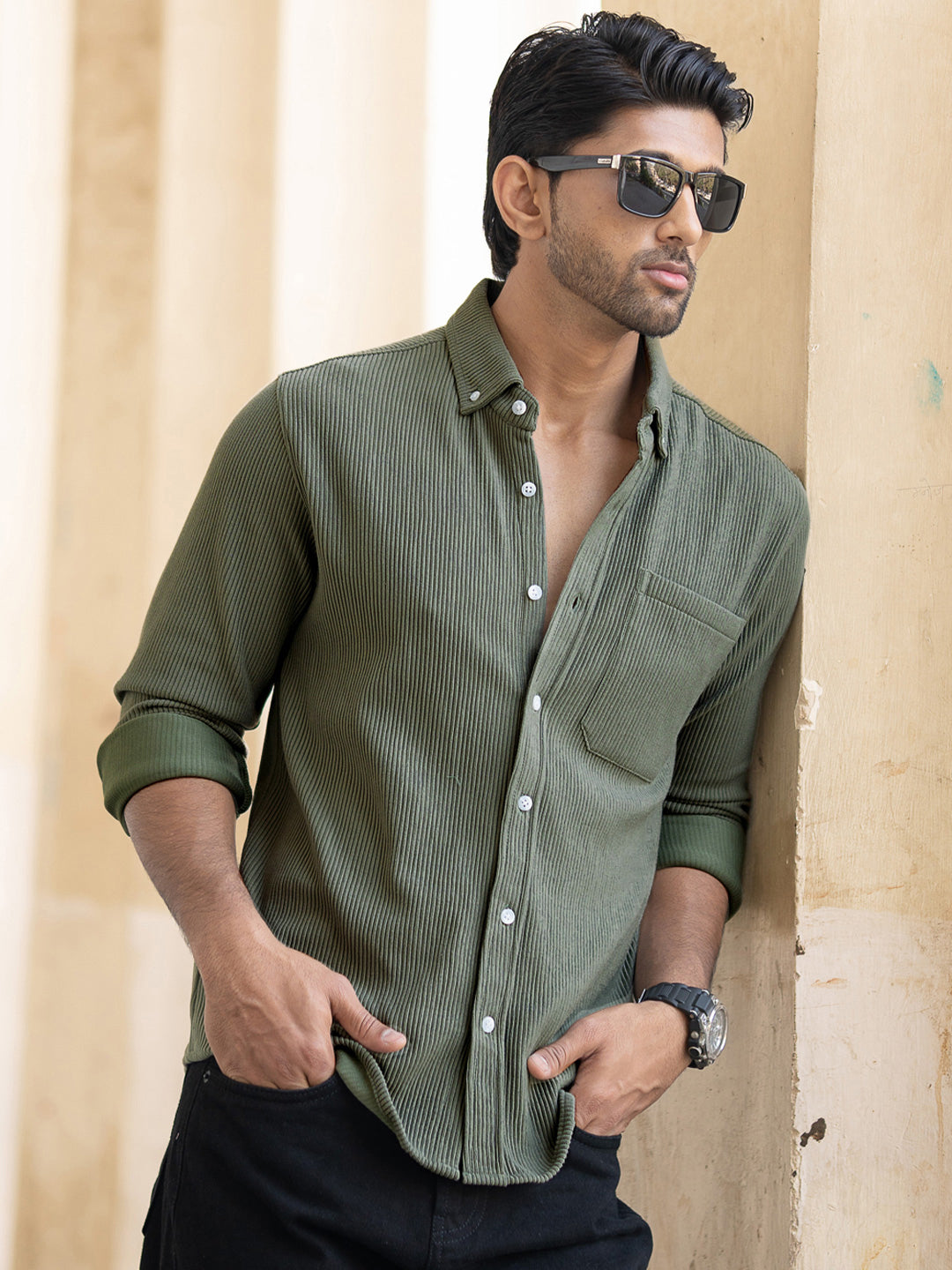 Powerlook Men Opaque Casual Shirt