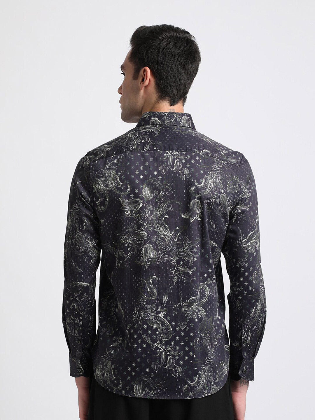 THE BEAR HOUSE Floral Printed Slim Fit Pure Cotton Casual Shirt