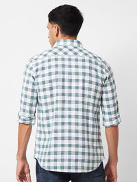 SPYKAR Checked Slim Fit Pure Cotton Casual Shirt