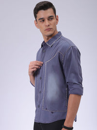 The Indian Garage Co Men Cutaway Collar Pure Cotton Casual Shirt
