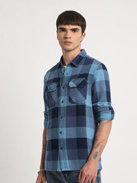 THE BEAR HOUSE Slim Fit Buffalo Checked Pure Cotton Casual Shirt