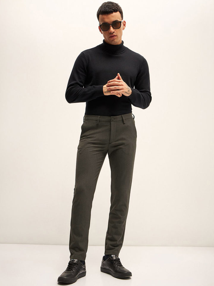 THE BEAR HOUSE Men Slim Fit Trousers