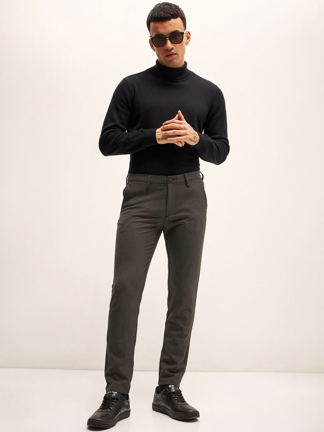 THE BEAR HOUSE Men Slim Fit Trousers