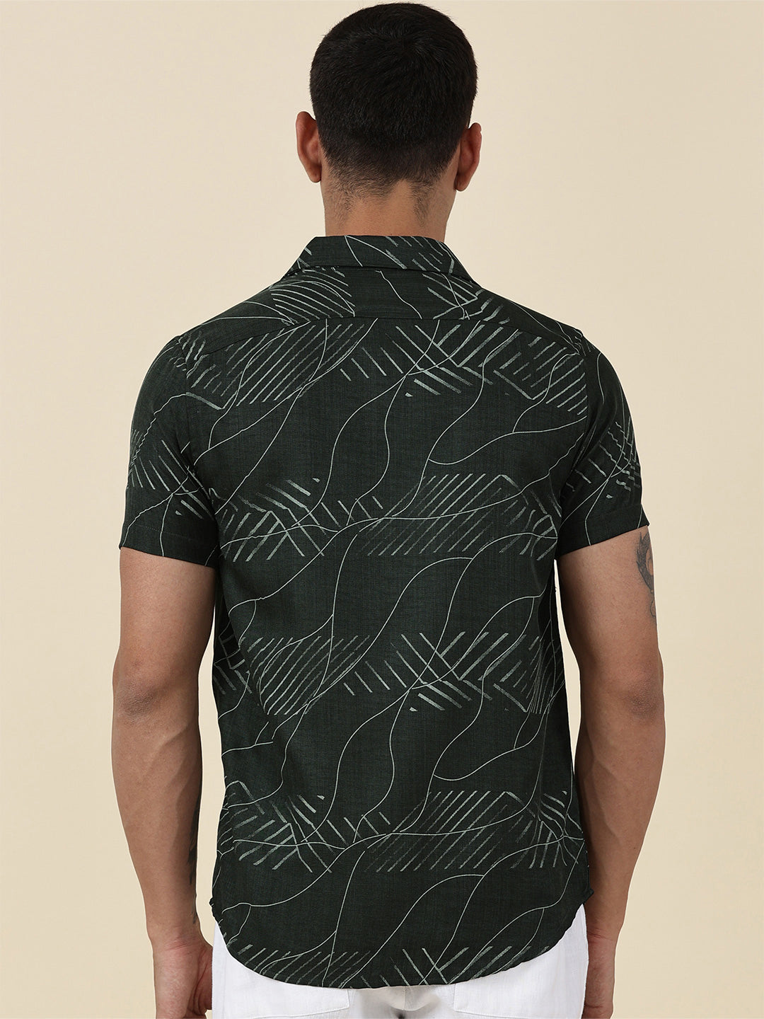 Thomas Scott Men Classic Slim Fit Opaque Printed Casual Shirt