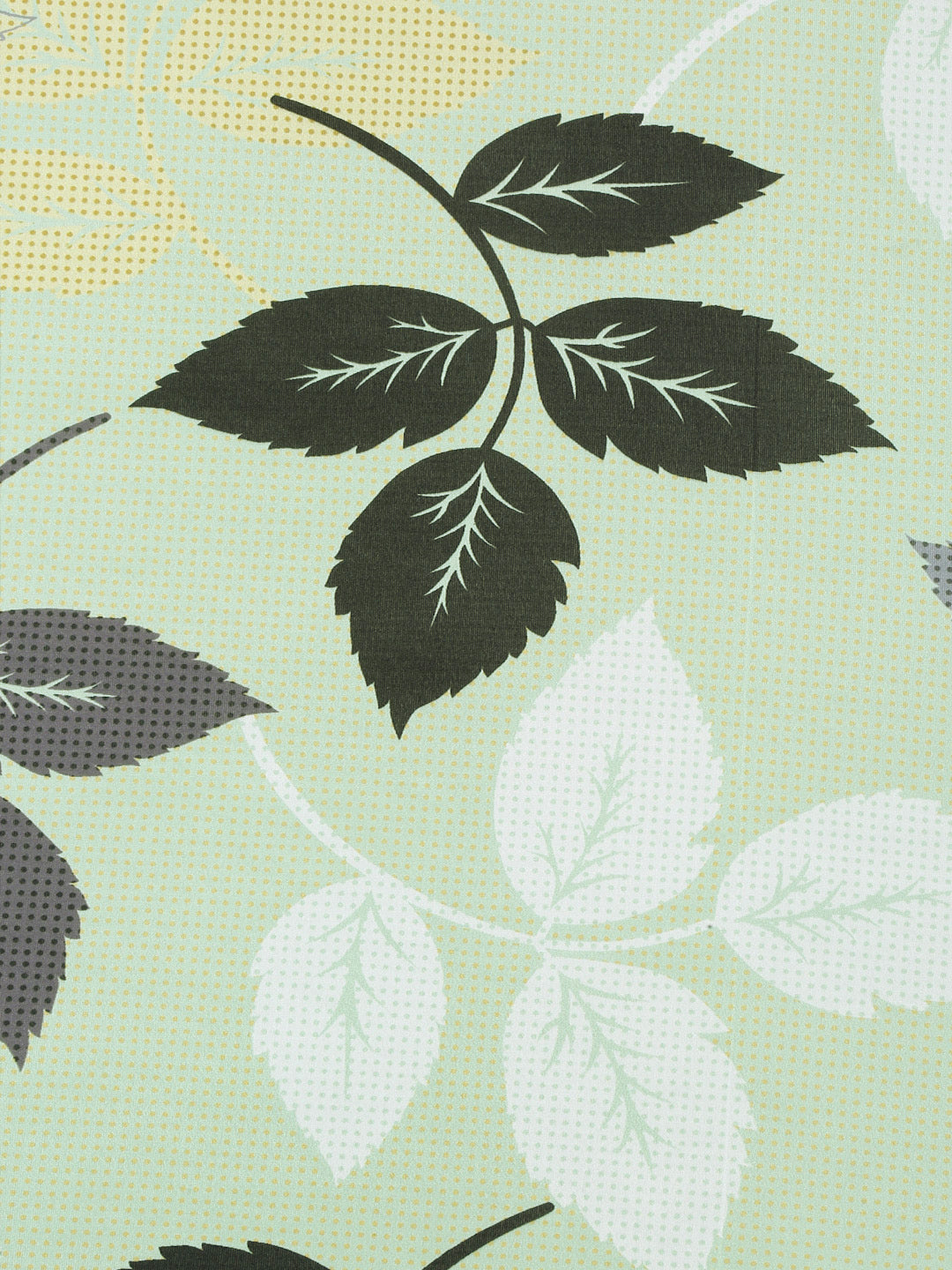 Cortina Olive Green & Black Nature Printed 3- Seater Sofa Cover