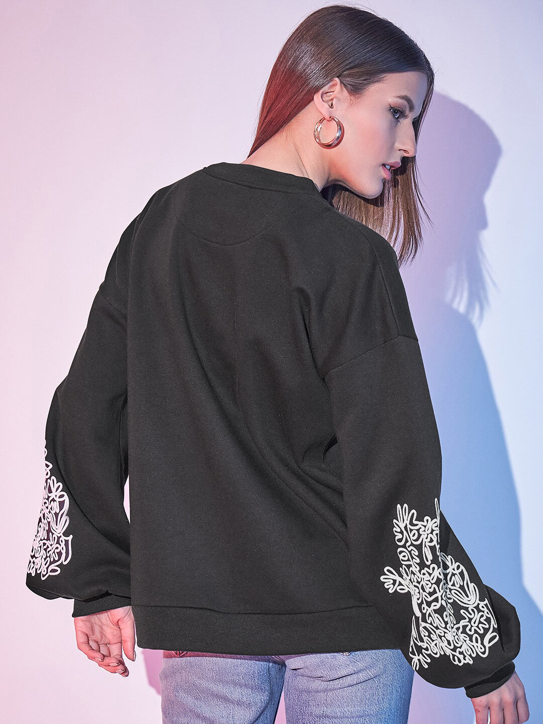 STREET 9 Graphic Printed Fleece Pullover