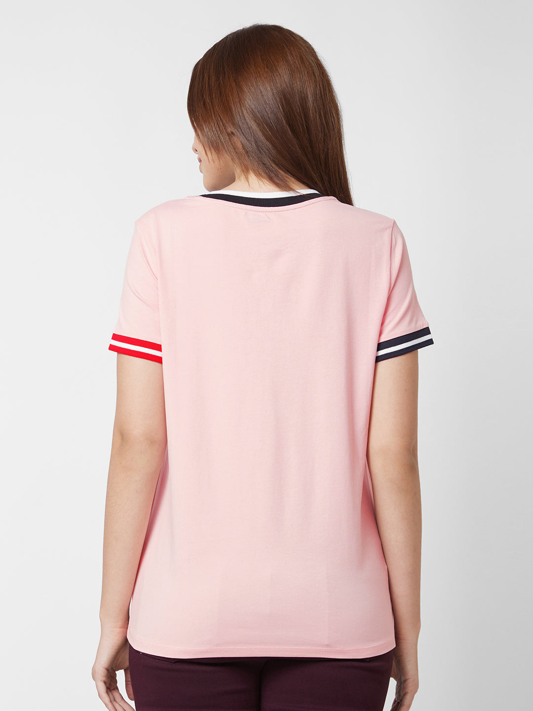 SPYKAR Women Pink Printed T-shirt