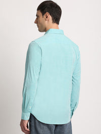 THE BEAR HOUSE Slim Fit Spread Collar Pure Cotton Casual Shirt