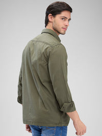 SPYKAR Pure Cotton Comfort Fit Pocket Detailing Spread Collar Casual Shirt