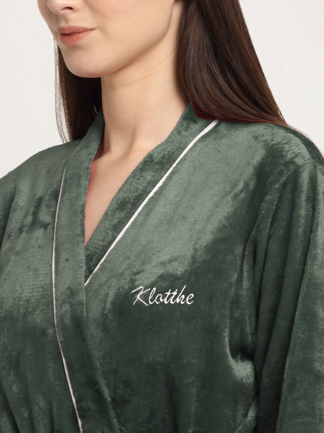 KLOTTHE Woolen Bath Robe With Belt
