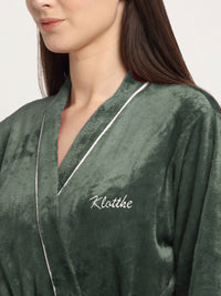 KLOTTHE Woolen Bath Robe With Belt