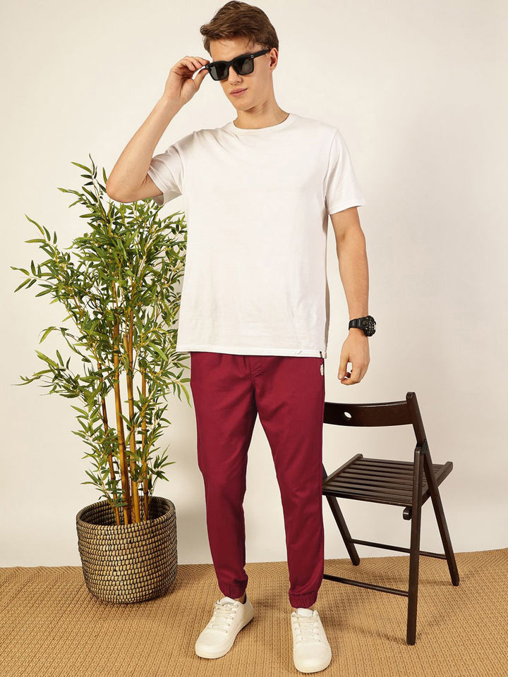 Thomas Scott Men Regular Fit Classic Easy Wash Mid-Rise Woven Joggers