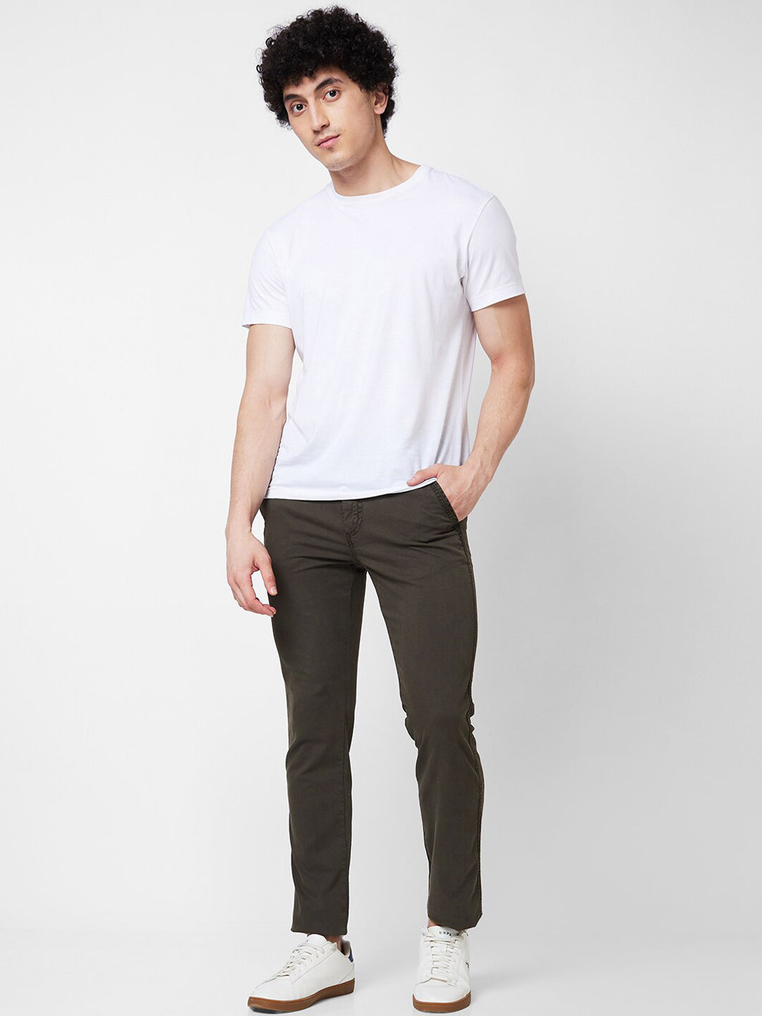 SPYKAR Men Rico Slim Fit Mid Rise Trousers