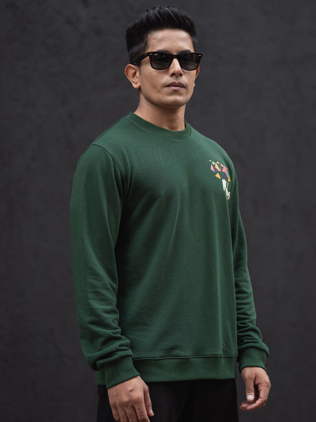 Powerlook Men Graphic Printed Round Neck Sweatshirt