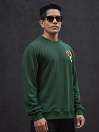 Powerlook Men Graphic Printed Round Neck Sweatshirt