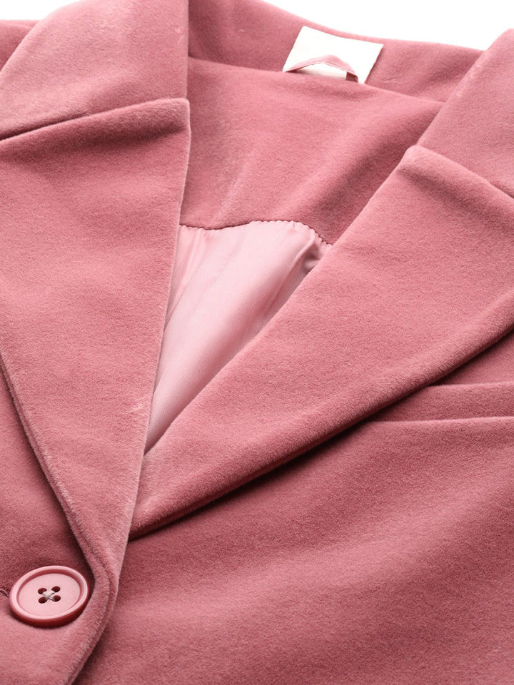 all about you Longline Velvet Overcoat