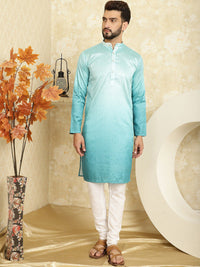 SOJANYA Kurta Tenunan Geometrik Dengan Churidar
