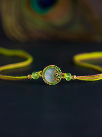 Voylla Vibrant Peacock Mor Pankh Benang Manik Rakhi