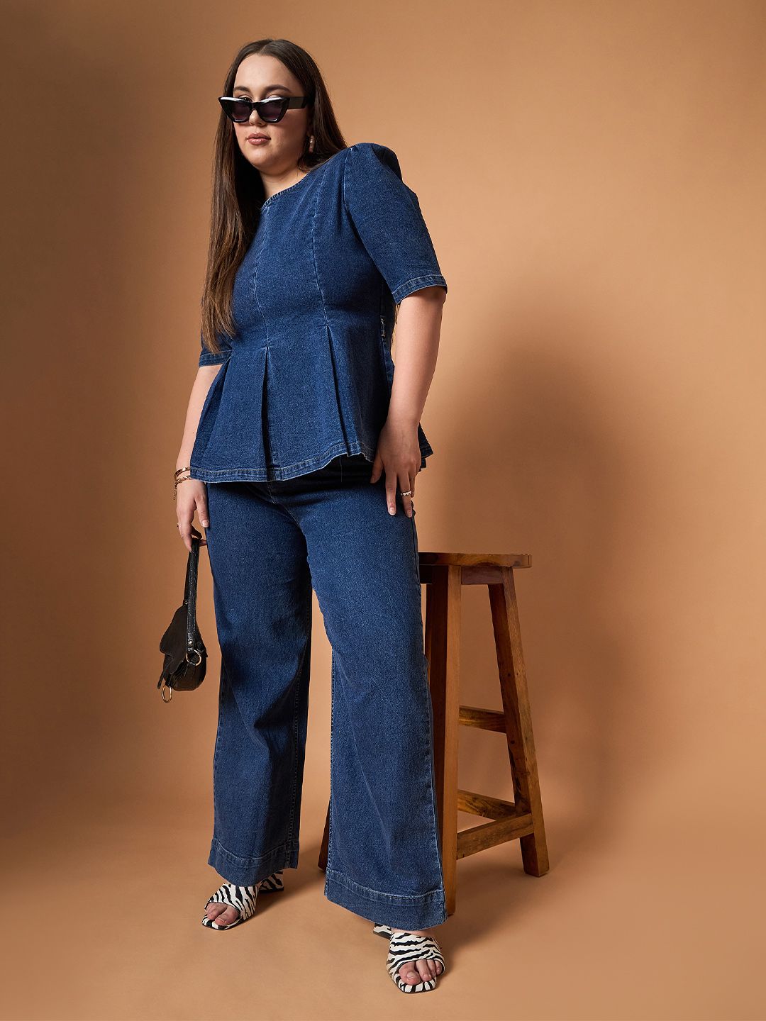 SASSAFRAS Curve Top With Jeans Co-Ords