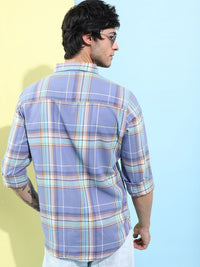 HIGHLANDER Tartan Checked Slim Fit Casual Shirt
