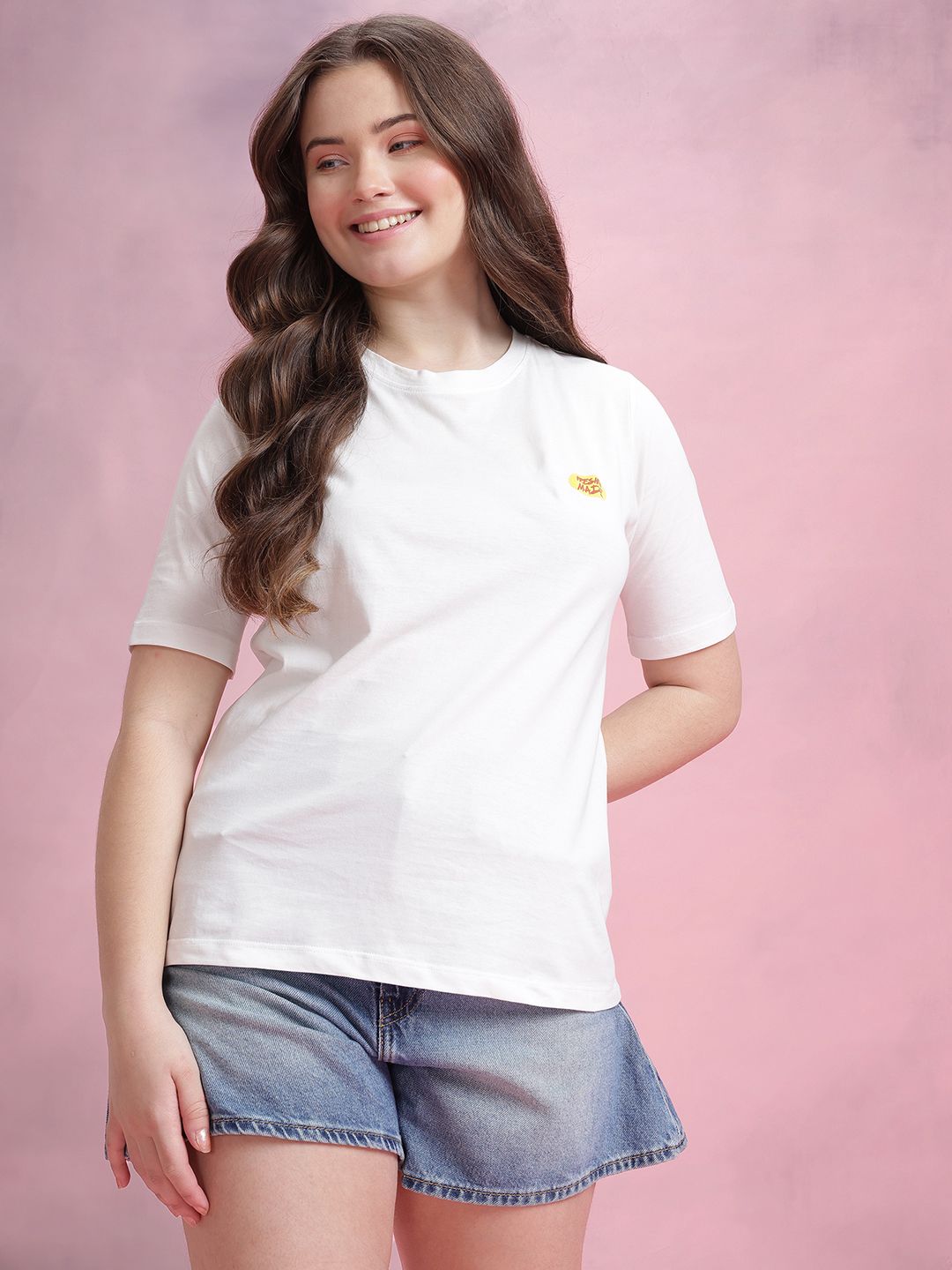 DressBerry Graphic Printed Pure Cotton T-shirt