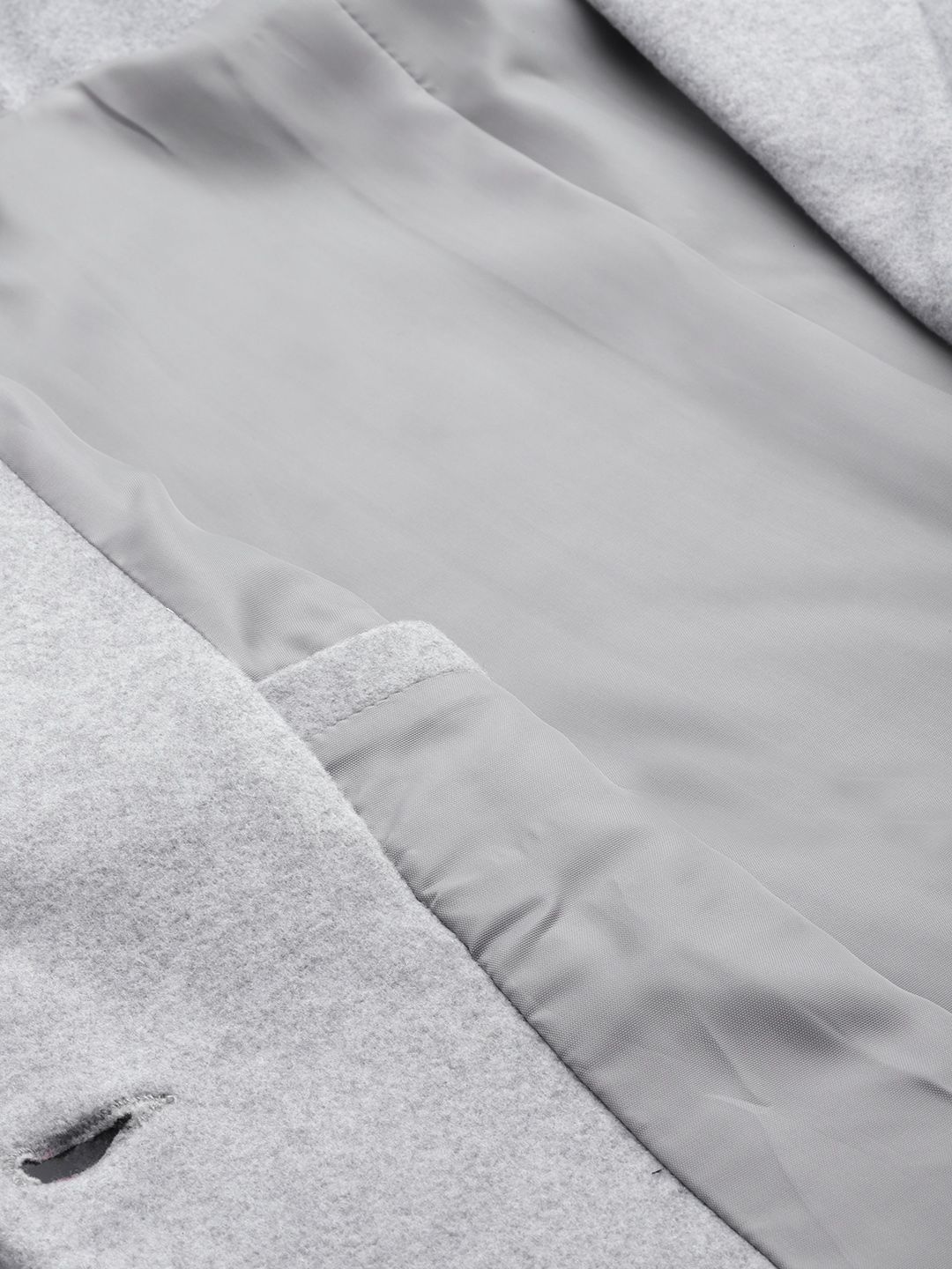 all about you Women Grey Melange Solid Smart Casual Blazer