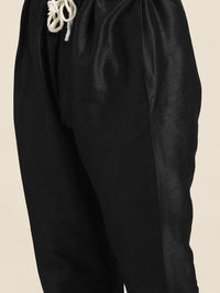 SOJANYA Black Mirror Work Kurta with Churidar
