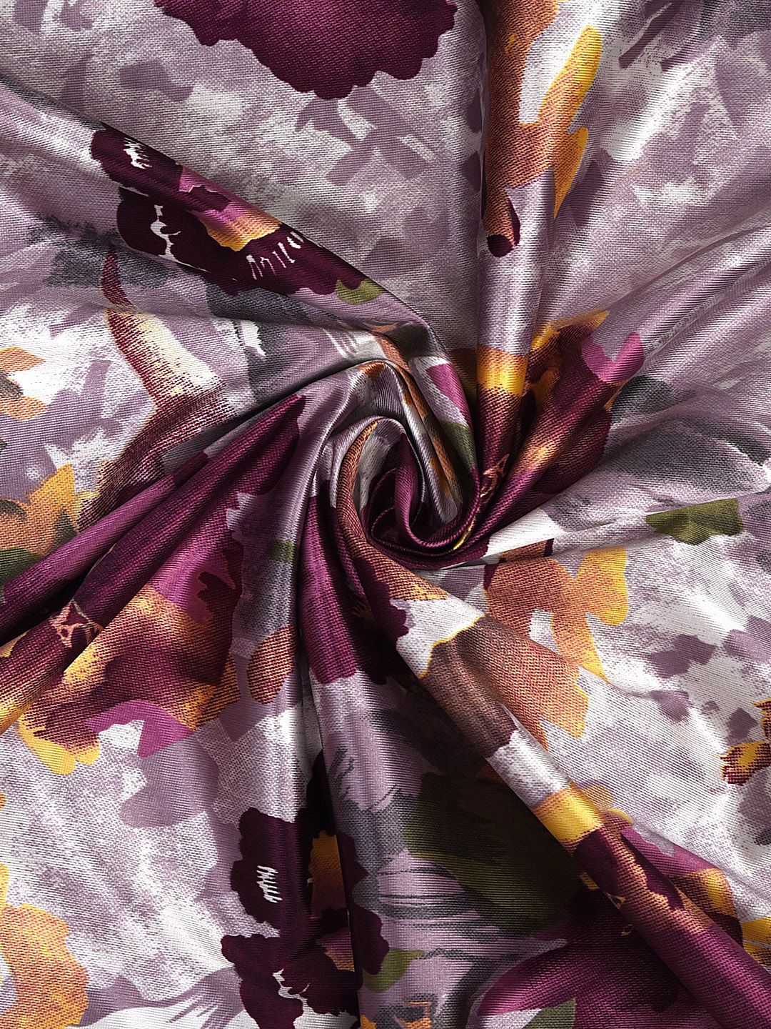 Cortina Purple & Brown Set of 2 Floral Window Curtain