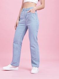 DressBerry Women Light Fade Stretchable Straight Fit Jeans