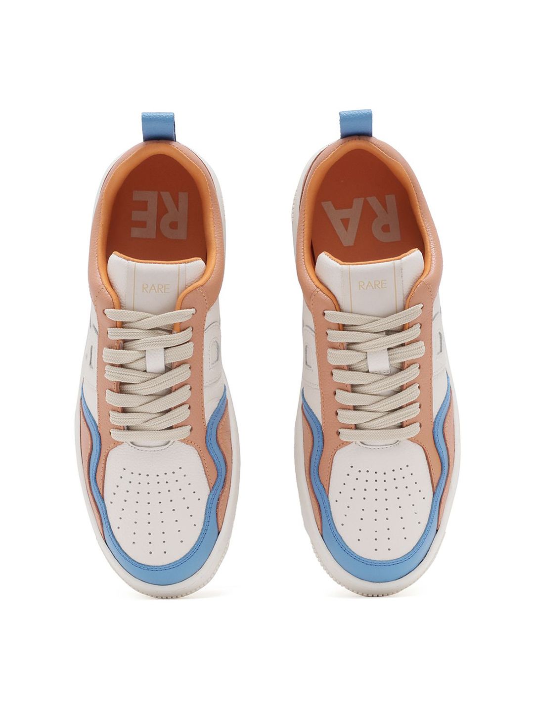 RARE RABBIT Men Edamon Colourblocked Leather Sneakers
