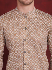 Jompers Embroidered Regular Sequinned Kurta with Pyjamas