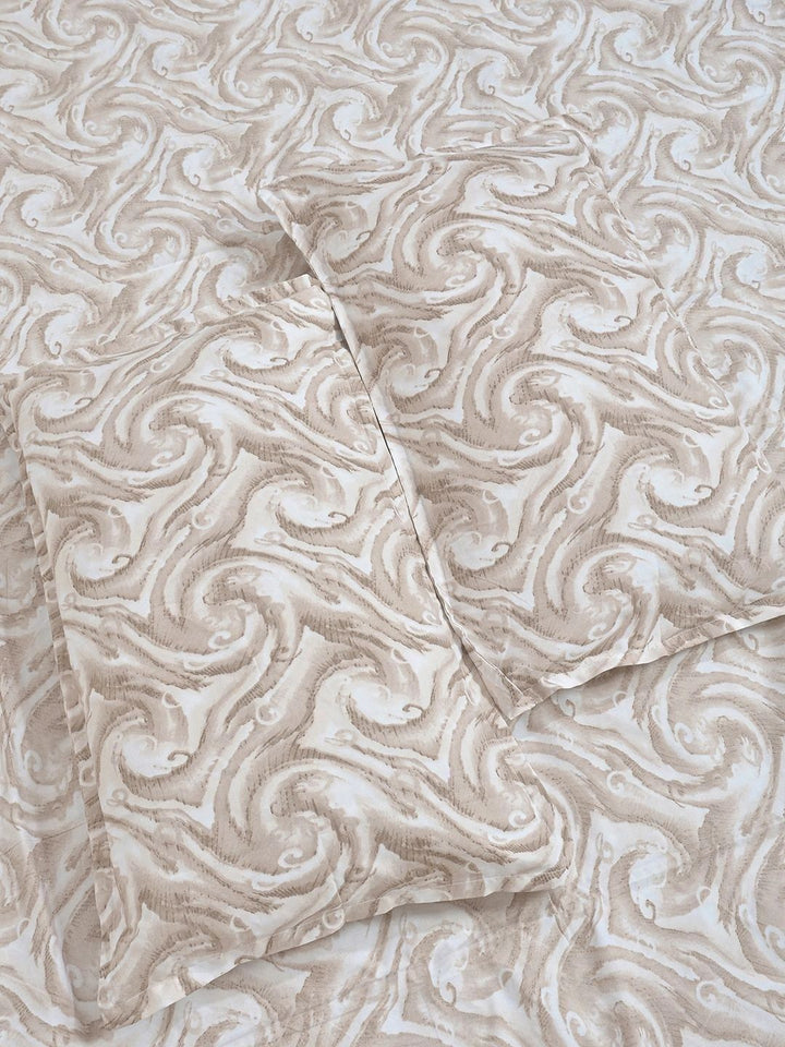 Myntra Elegant Homes Beige 300 TC King Bedsheet with 2 Pillow Covers