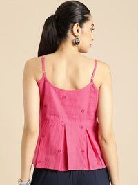 Anouk Geometric Pure Cotton Peplum Crop Top