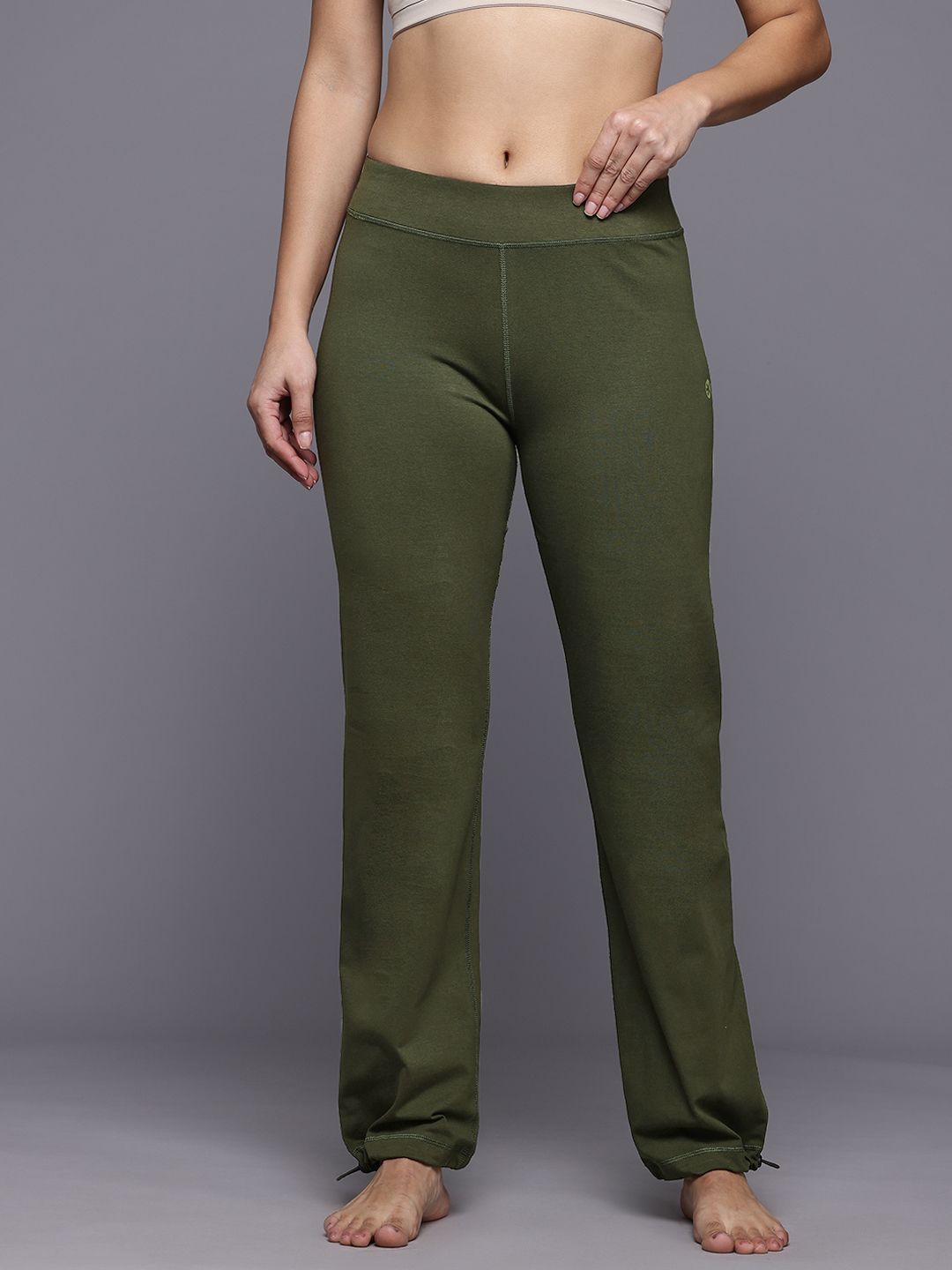 HRX by Hrithik Roshan Women Yoga Track Pants with Toggle Hem