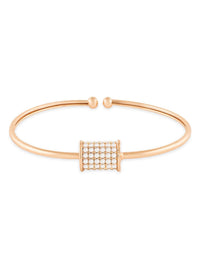 Zaveri Pearls Rose Gold-Plated Cubic Zirconia Stone Studded Kada Bracelet