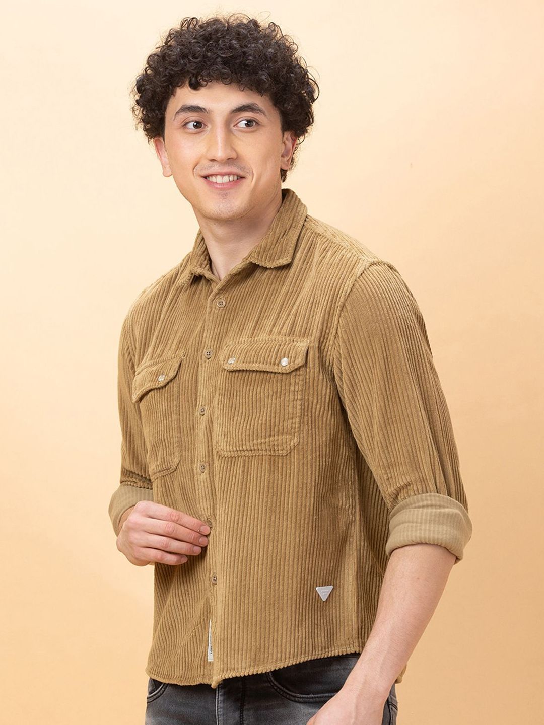 Being Human Men Slim Fit Micro Checks Opaque Striped Casual Shirt