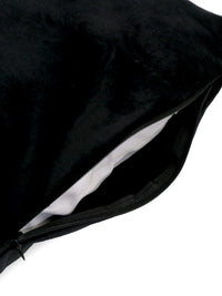 HOSTA HOMES Set of 5 Black & Gold-Toned Floral Velvet Square Cushion Covers