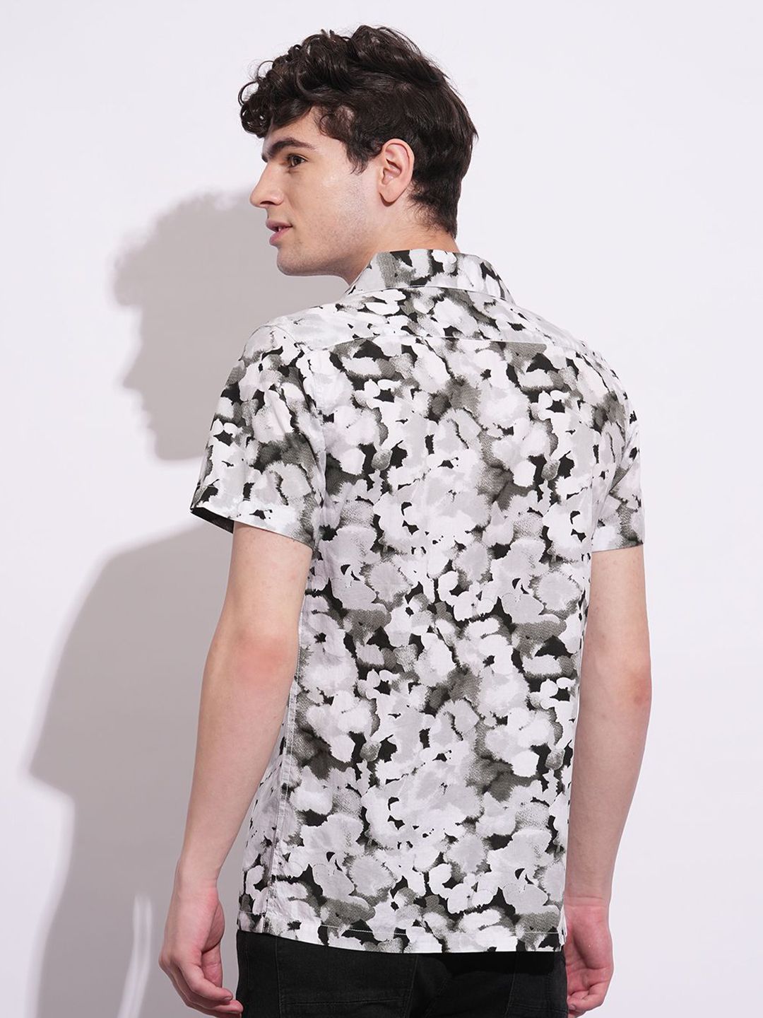 Being Human Men Classic Slim Fit Opaque Printed Casual Shirt