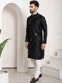 SOJANYA Mandarin Collar Mirror Work Kurta With Trousers