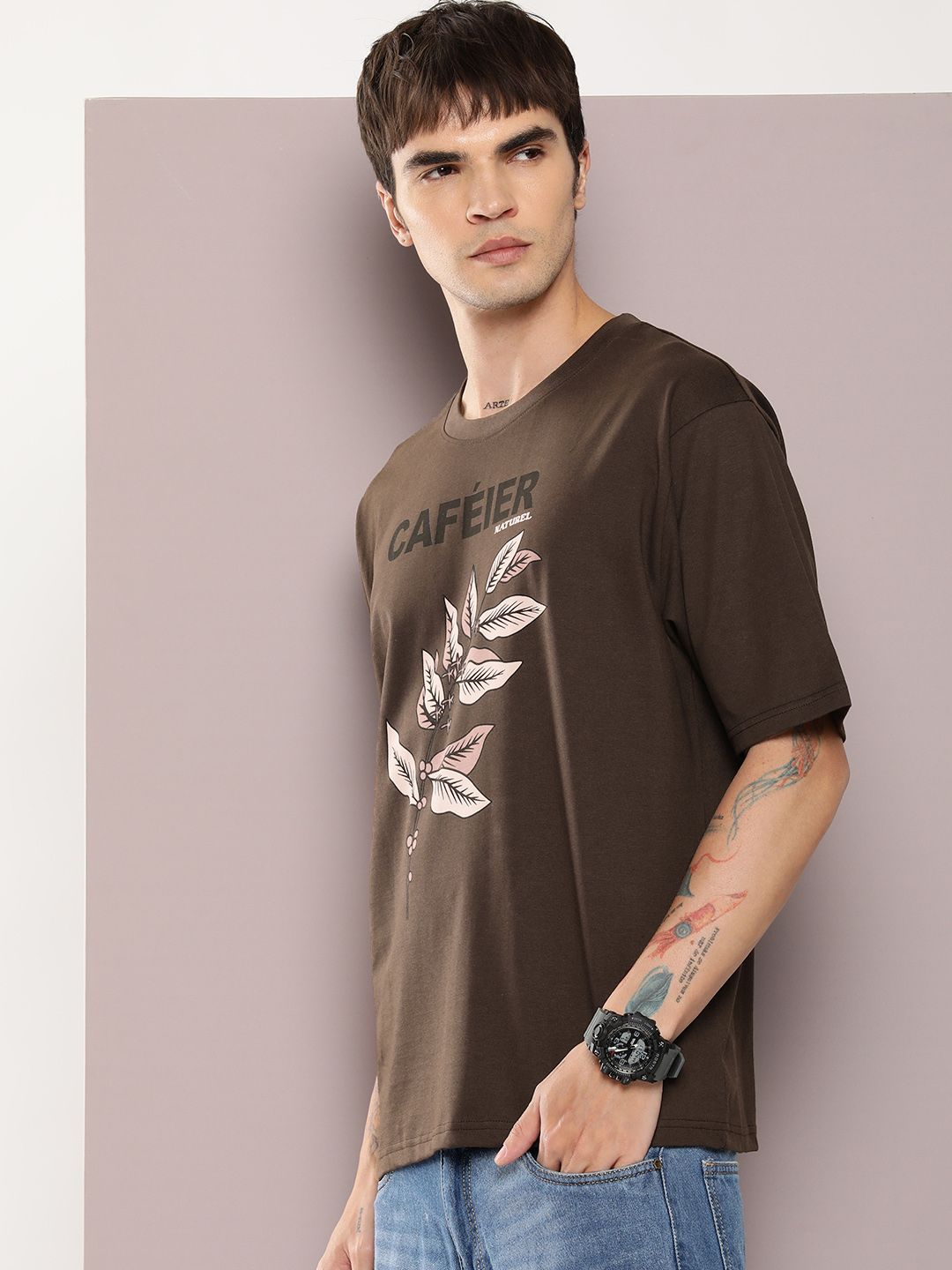 DILLINGER Men Graphic Printed Oversized T-shirt