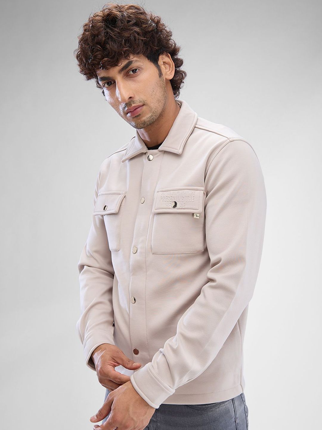SPYKAR Men Opaque Solid Spread Collar Casual Shirt