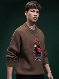 HIGHLANDER Men Embellished Round Neck Sweater