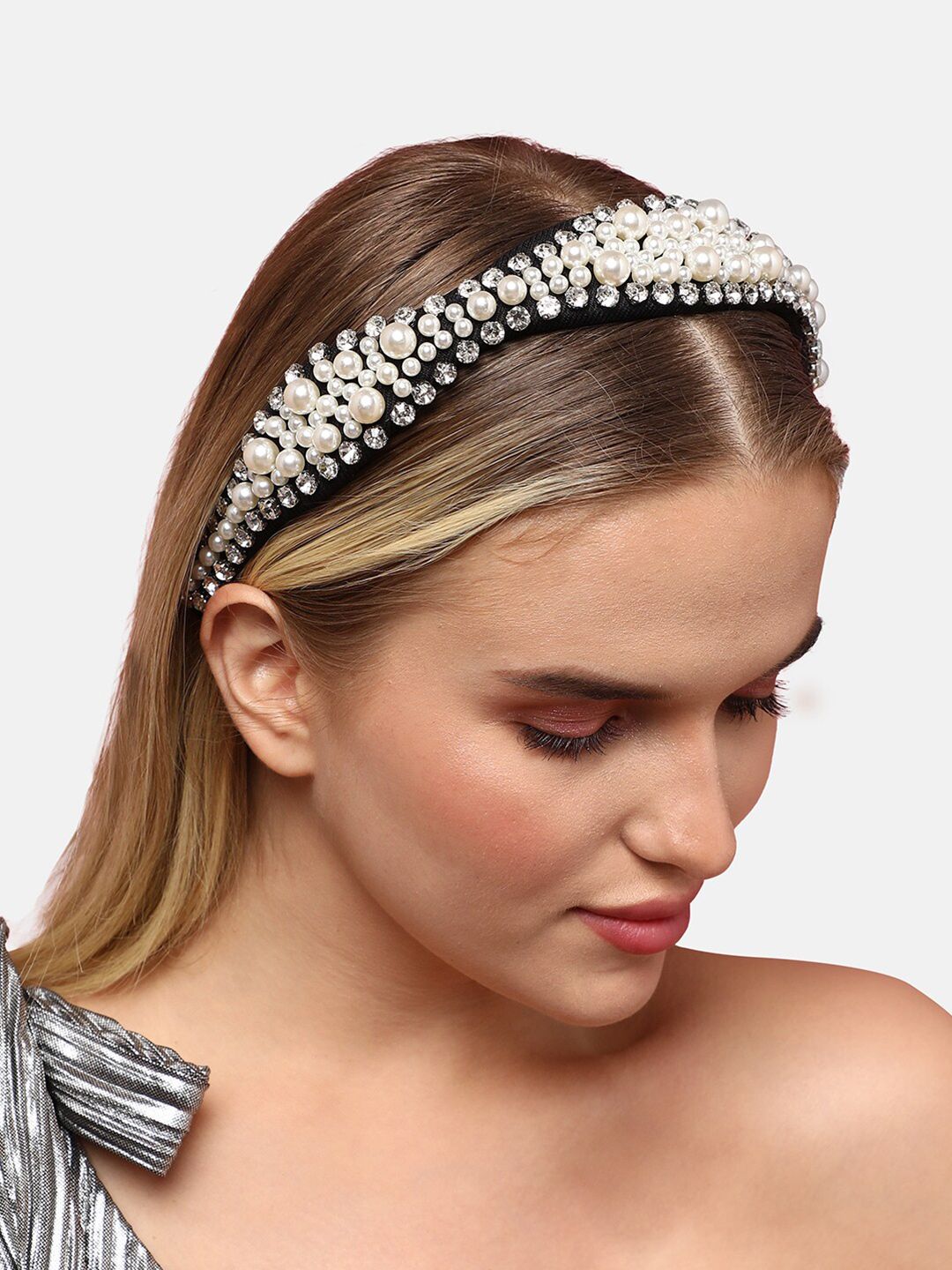 SOHI Embellished Fabric Hairband