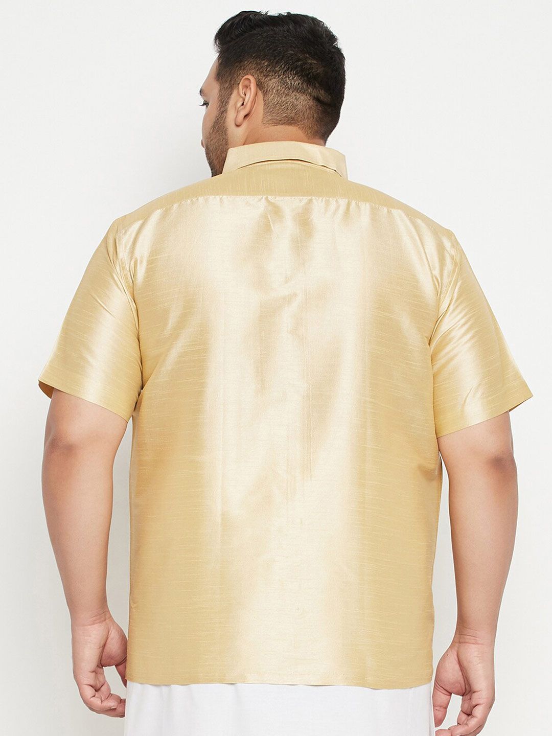 VASTRAMAY Men Gold-Toned Premium Casual Shirt